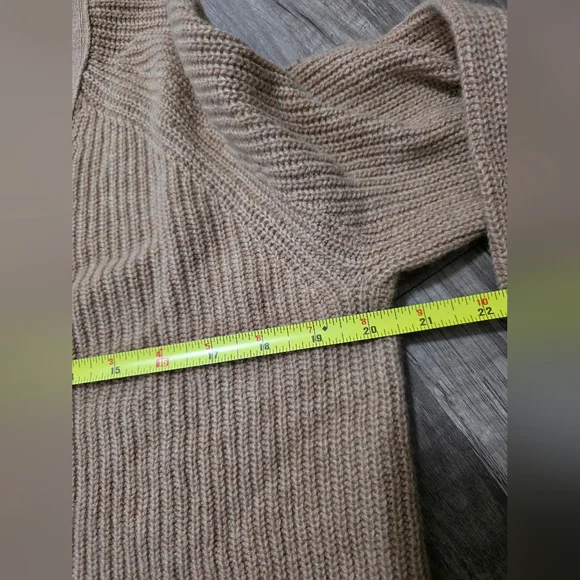 MADEWELL Granola Women's Merino Wool Knit Tan Sweater Boho Classy - Picture 12 of 12